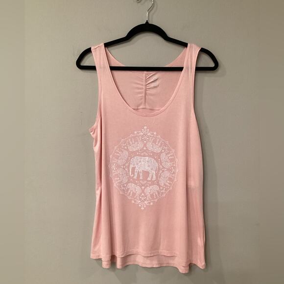 Gaiam NWT Workout Yoga Tank Top Harmony Tank Elephant Peach Skin. - Picture 2 of 7